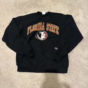 Champion Black Florida State Crewneck Sweater